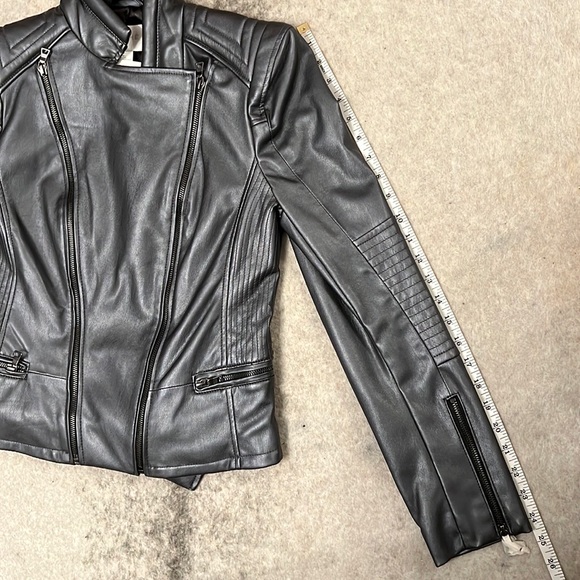 NWT! Cache Pewter Faux Leather Jacket - Picture 16 of 16
